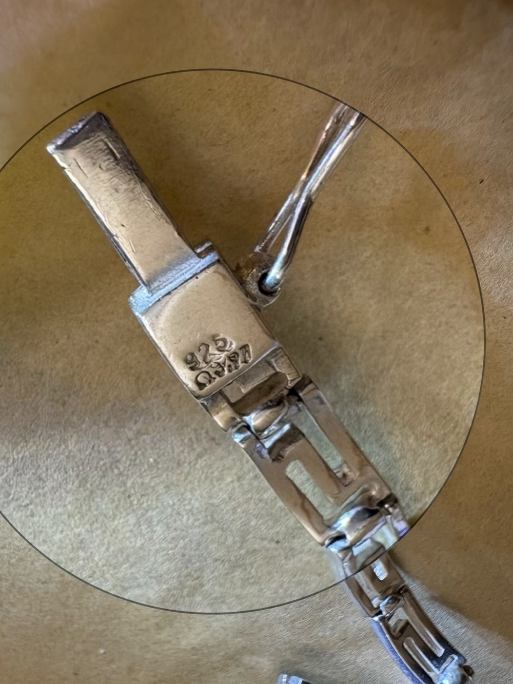 Greek 925 Sterling Vintage Key Link Bracelet & Ring 2PC Set Ex Cond - Picture 10 of 17